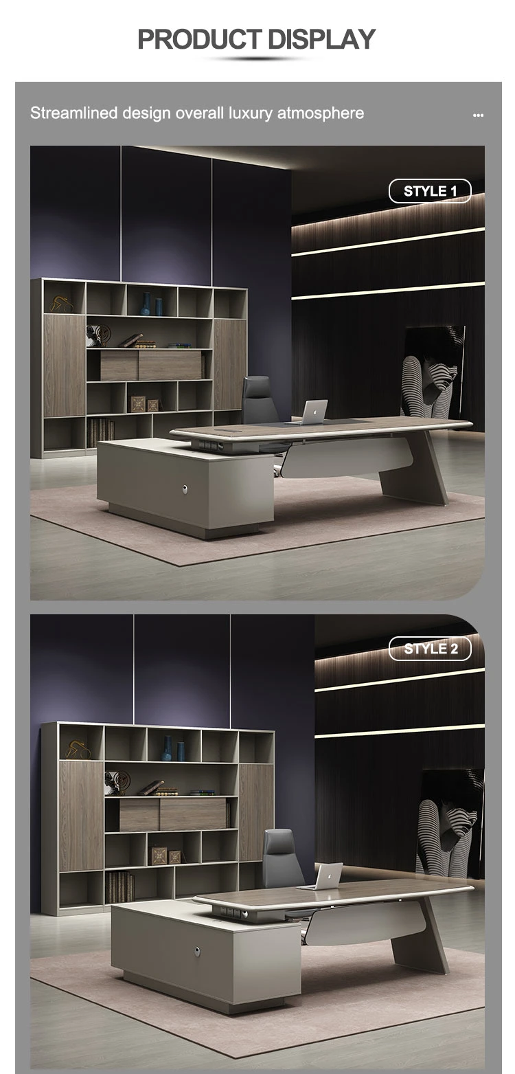 Be Greeted with New Modern Office Furniture Latest Office Desk Wooden CEO Set Executive Office Table